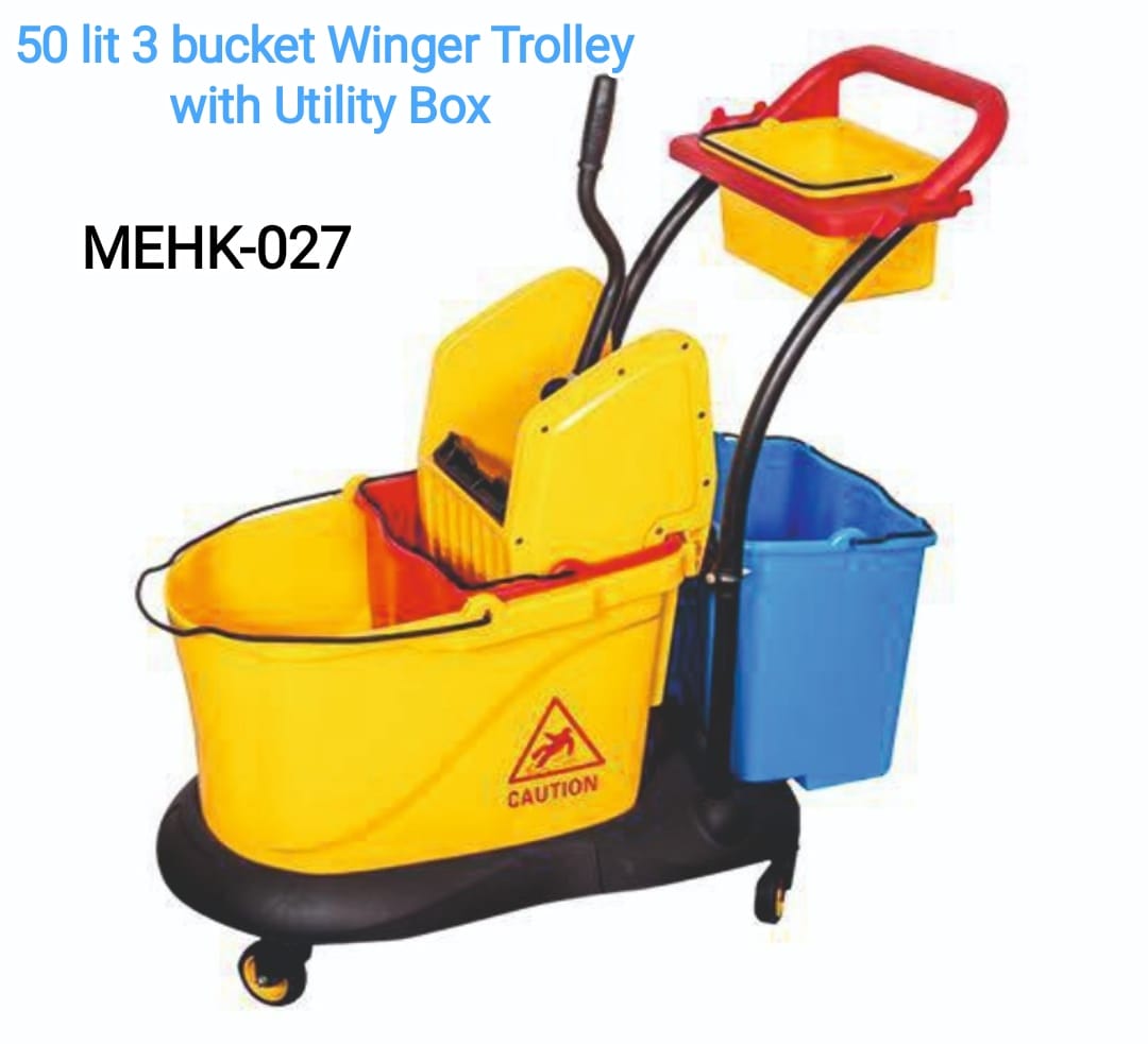 50LTR 3 BUCKET WINGER TROLLEY WITH UTILITY BOX